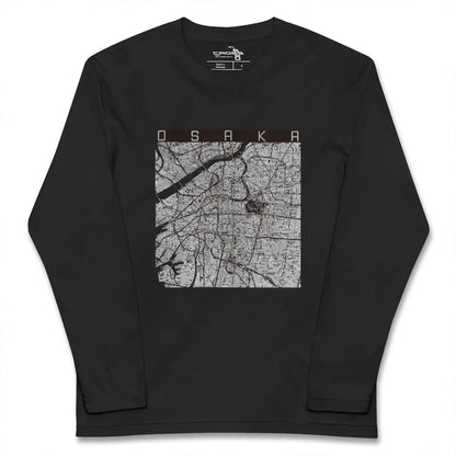 【大阪（大阪府）】地図柄ロングスリーブTシャツ