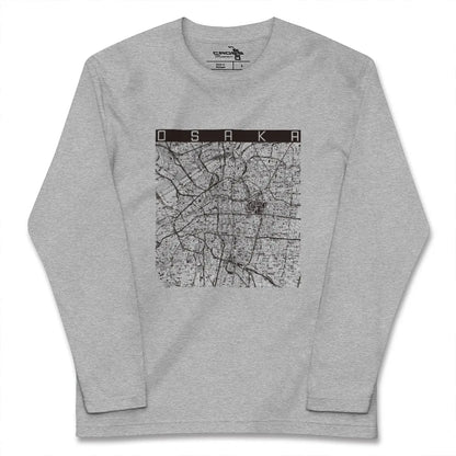 【大阪（大阪府）】地図柄ロングスリーブTシャツ