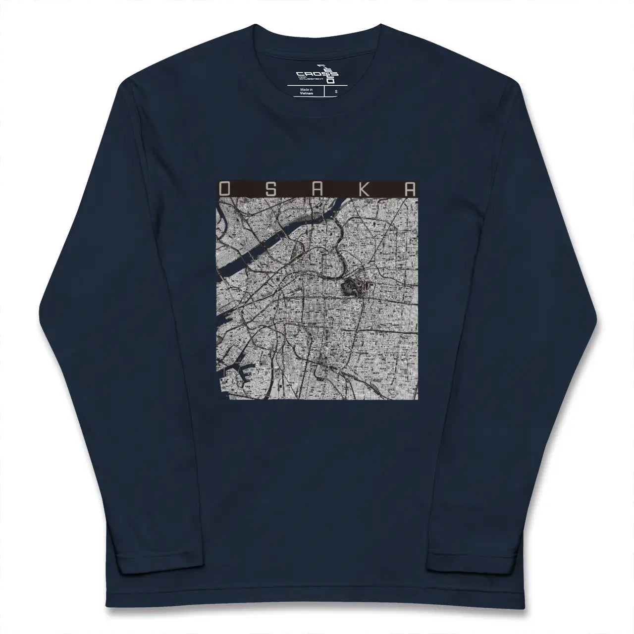 【大阪（大阪府）】地図柄ロングスリーブTシャツ