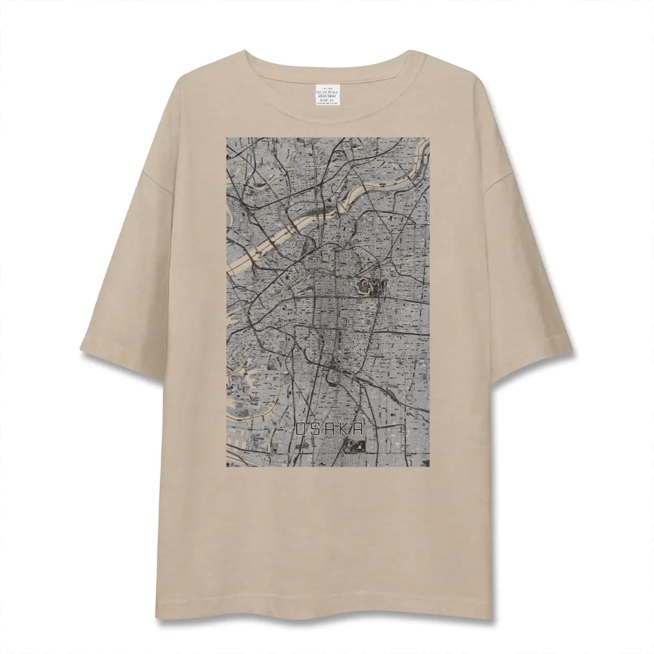 【大阪（大阪府）】地図柄ビッグシルエットTシャツ