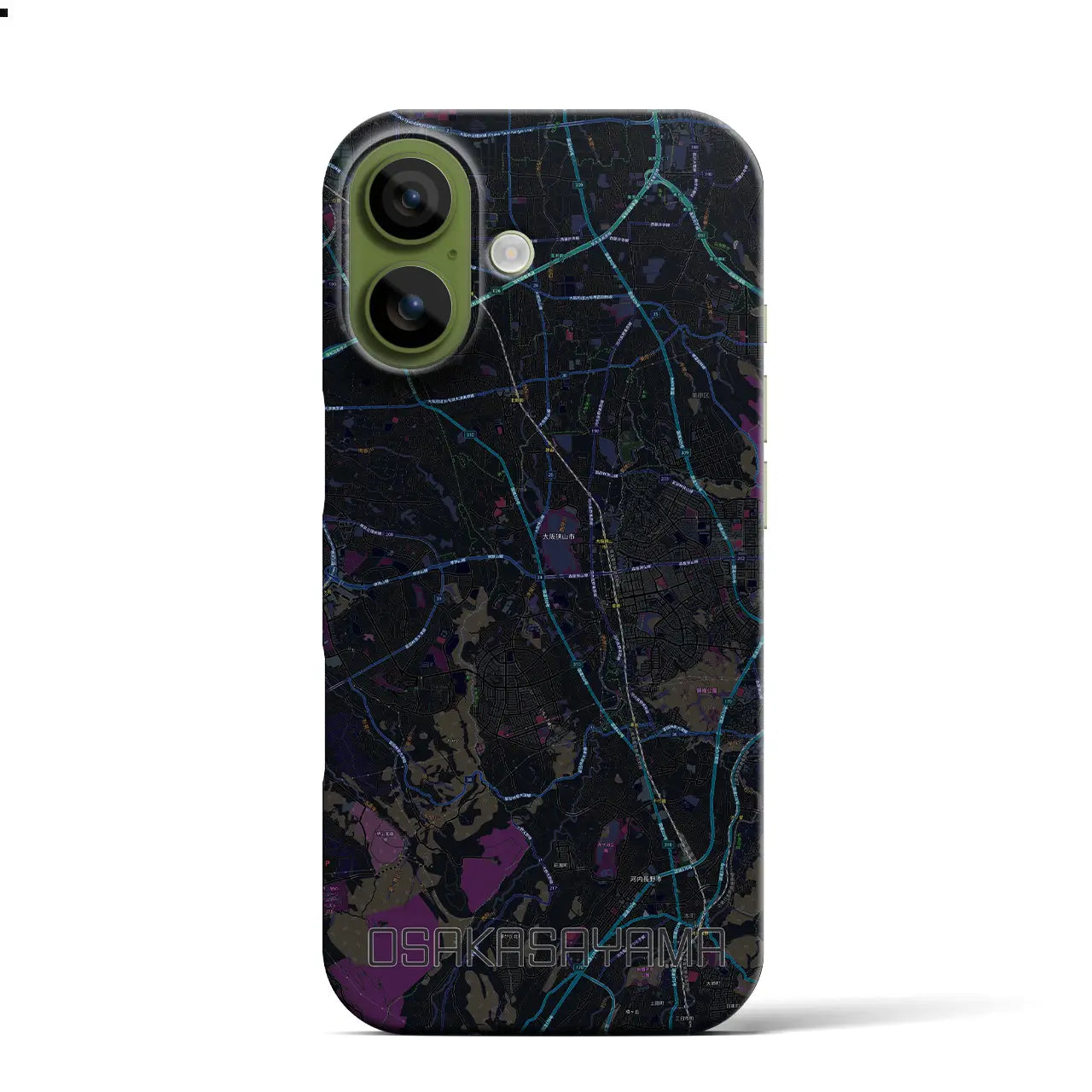 【大阪狭山（大阪府）】地図柄iPhoneケース（バックカバータイプ）