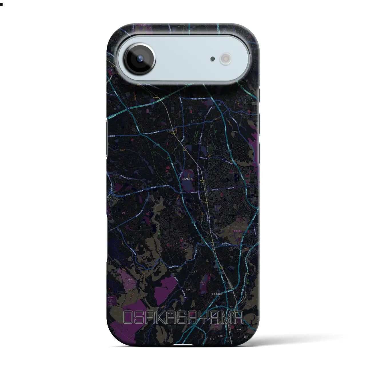 【大阪狭山（大阪府）】地図柄iPhoneケース（バックカバータイプ）