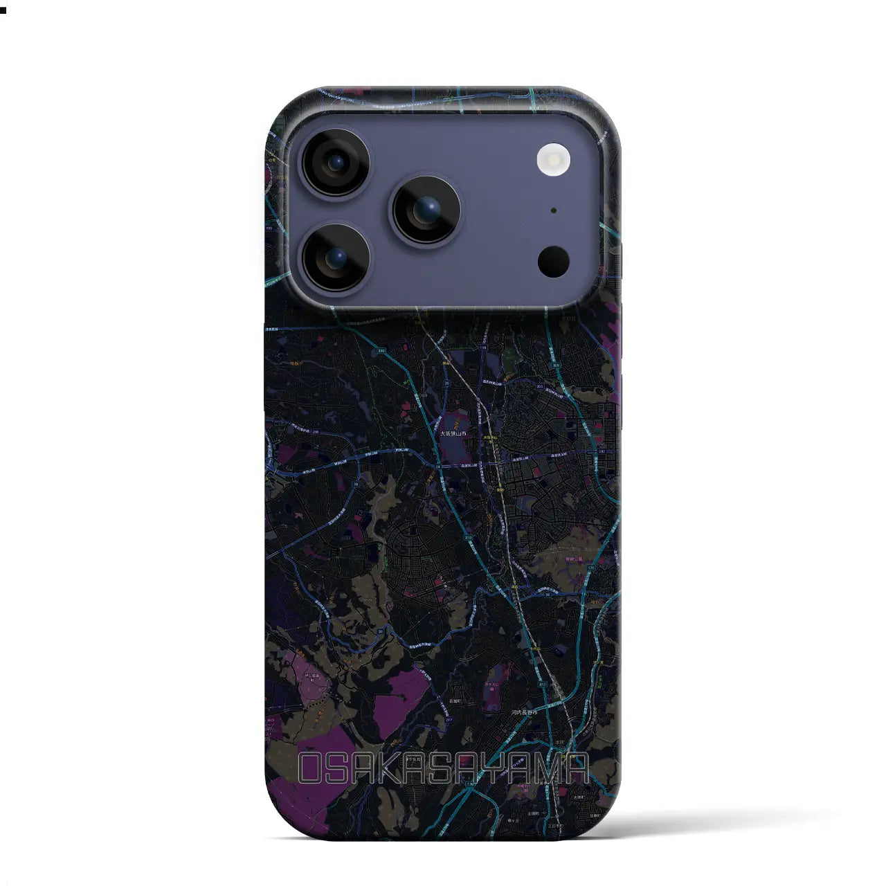 【大阪狭山（大阪府）】地図柄iPhoneケース（バックカバータイプ）