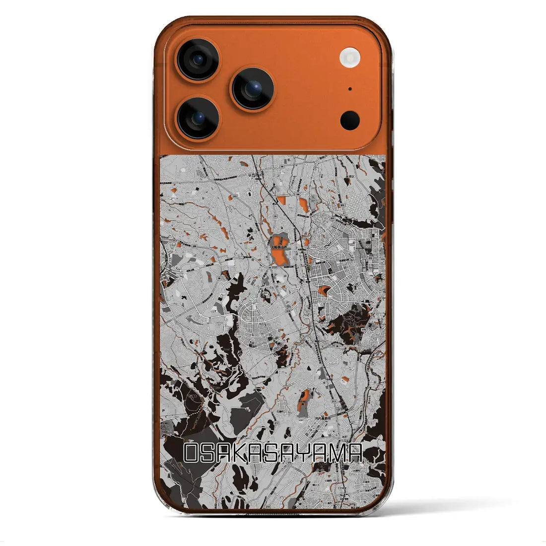 【大阪狭山（大阪府）】地図柄iPhoneケース（クリアタイプ）