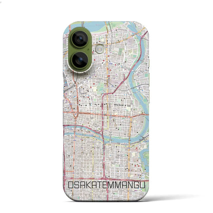 【大阪天満宮（大阪府）】地図柄iPhoneケース（バックカバータイプ）