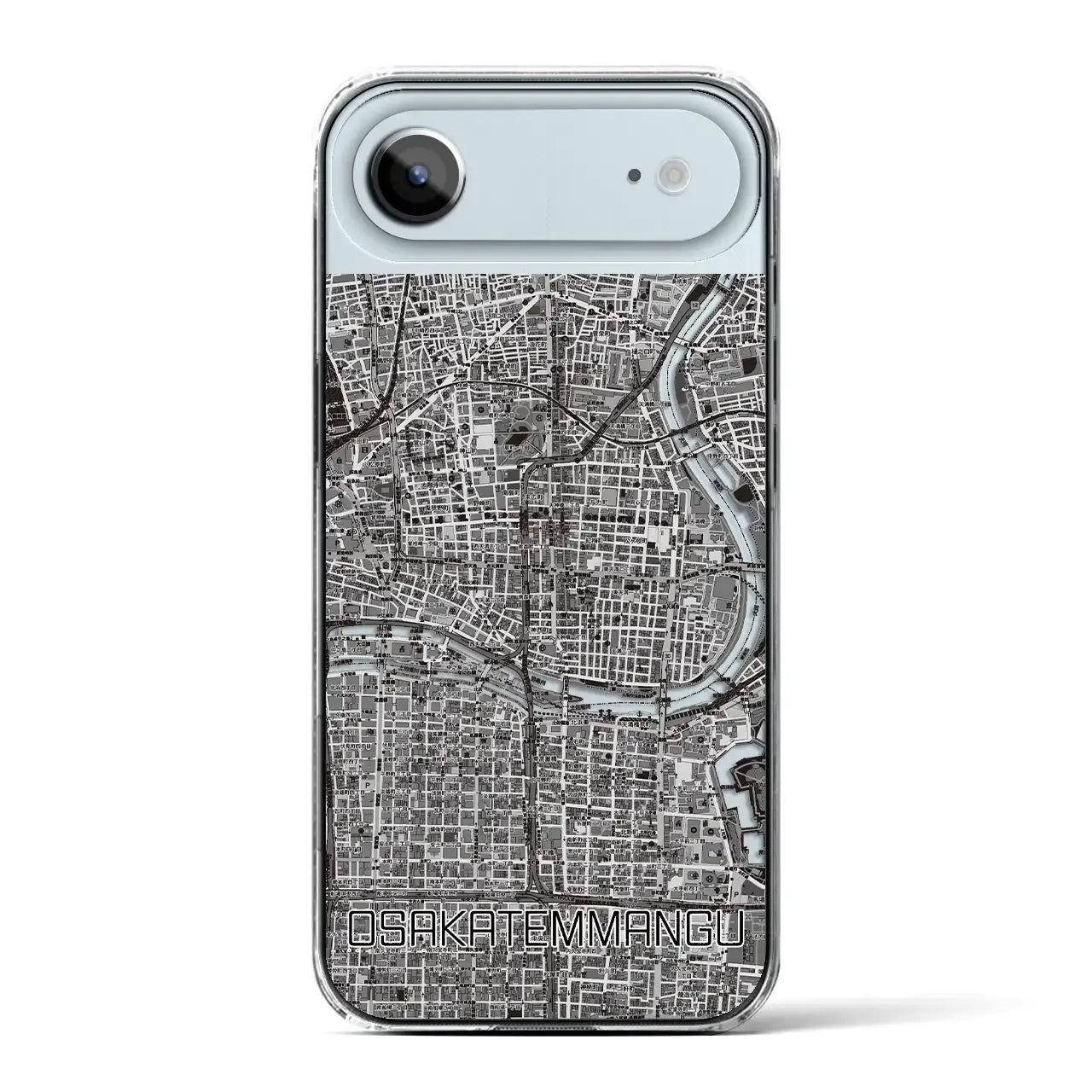 【大阪天満宮（大阪府）】地図柄iPhoneケース（クリアタイプ）