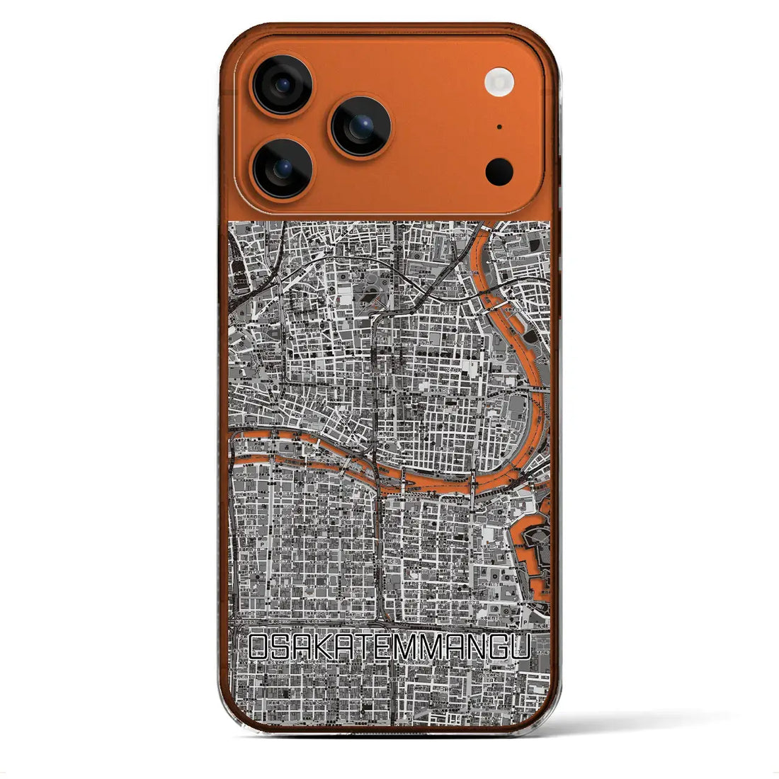 【大阪天満宮（大阪府）】地図柄iPhoneケース（クリアタイプ）