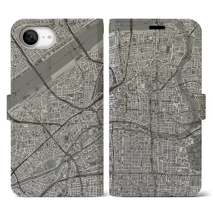 【大阪天満宮（大阪府）】地図柄iPhoneケース（手帳タイプ）