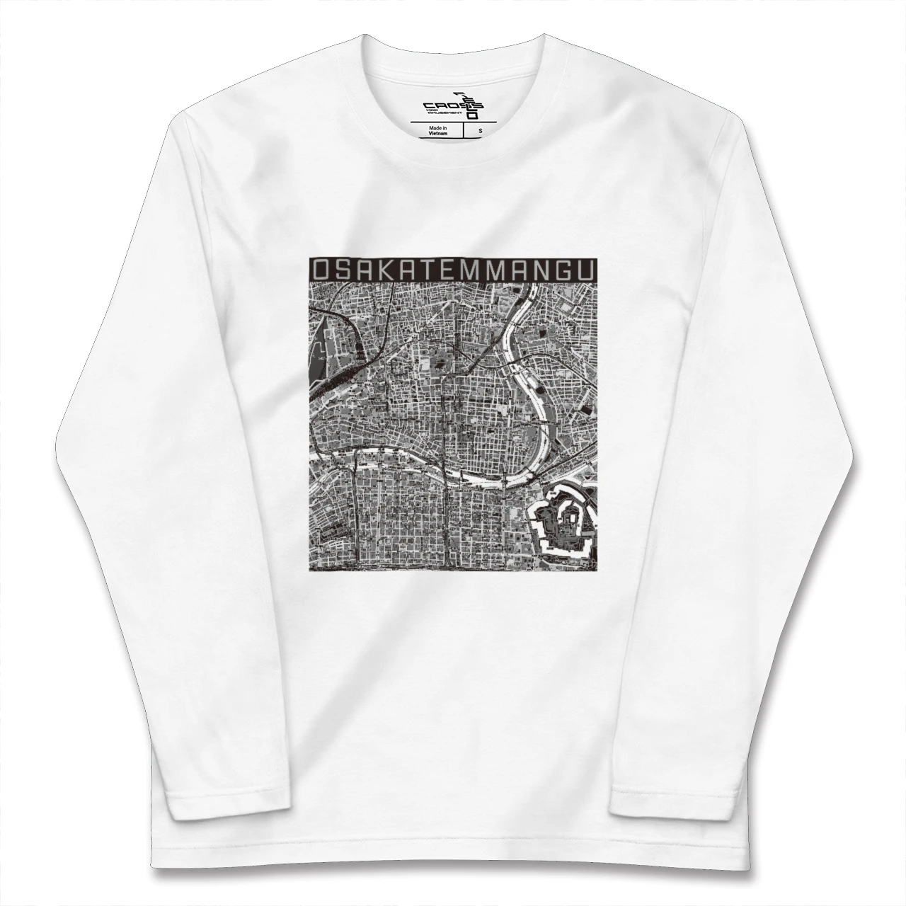 【大阪天満宮（大阪府）】地図柄ロングスリーブTシャツ