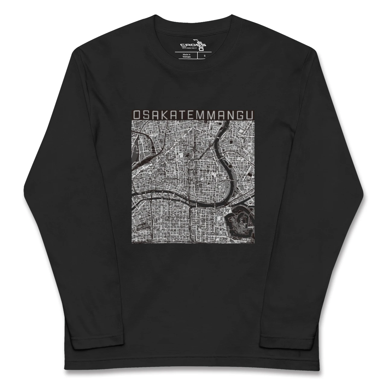 【大阪天満宮（大阪府）】地図柄ロングスリーブTシャツ