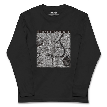 【大阪天満宮（大阪府）】地図柄ロングスリーブTシャツ