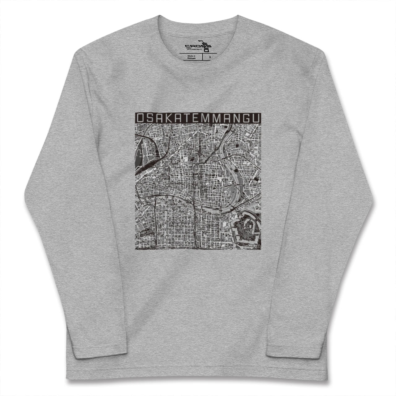 【大阪天満宮（大阪府）】地図柄ロングスリーブTシャツ