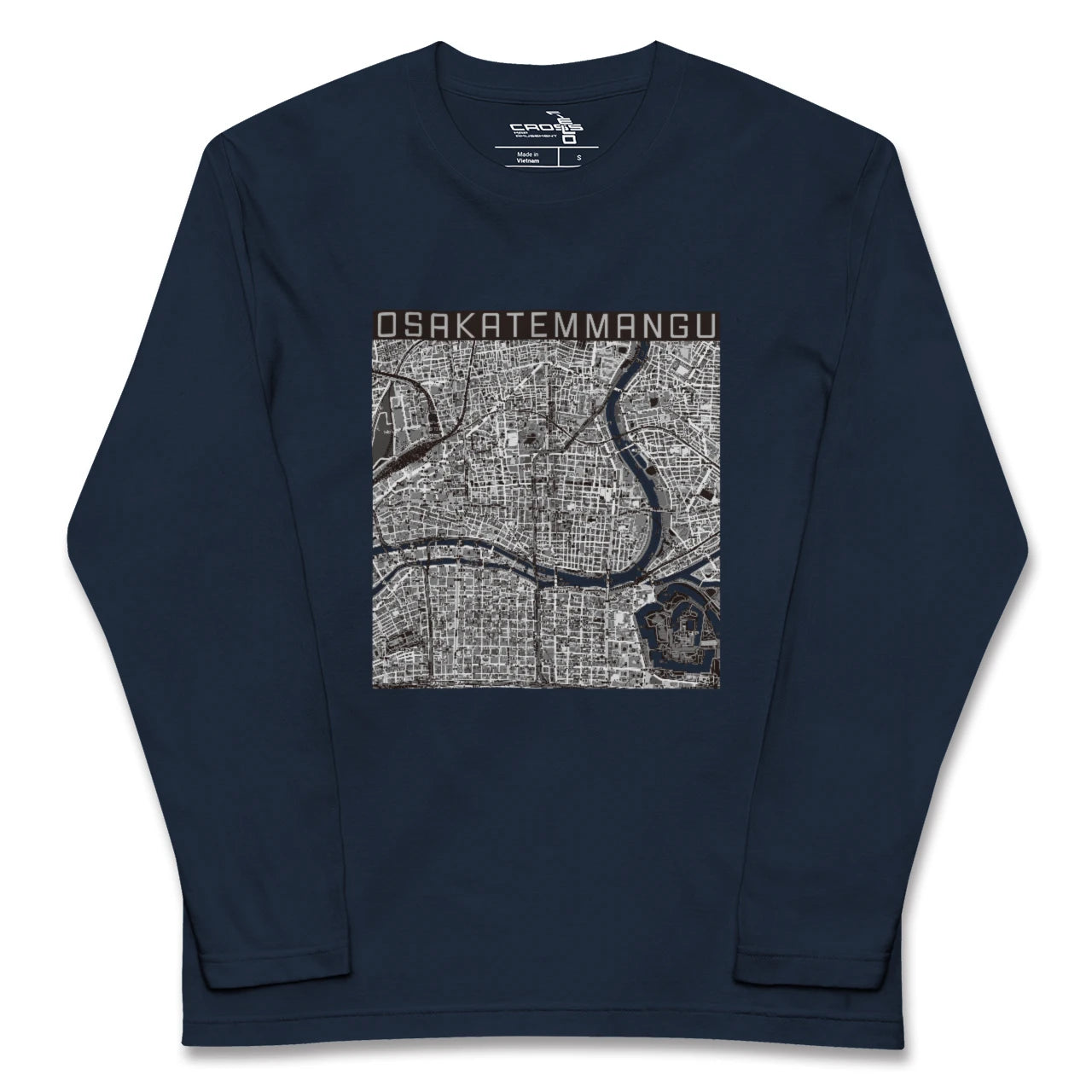 【大阪天満宮（大阪府）】地図柄ロングスリーブTシャツ