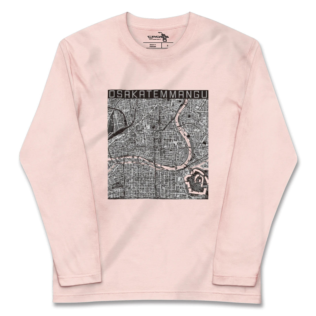 【大阪天満宮（大阪府）】地図柄ロングスリーブTシャツ