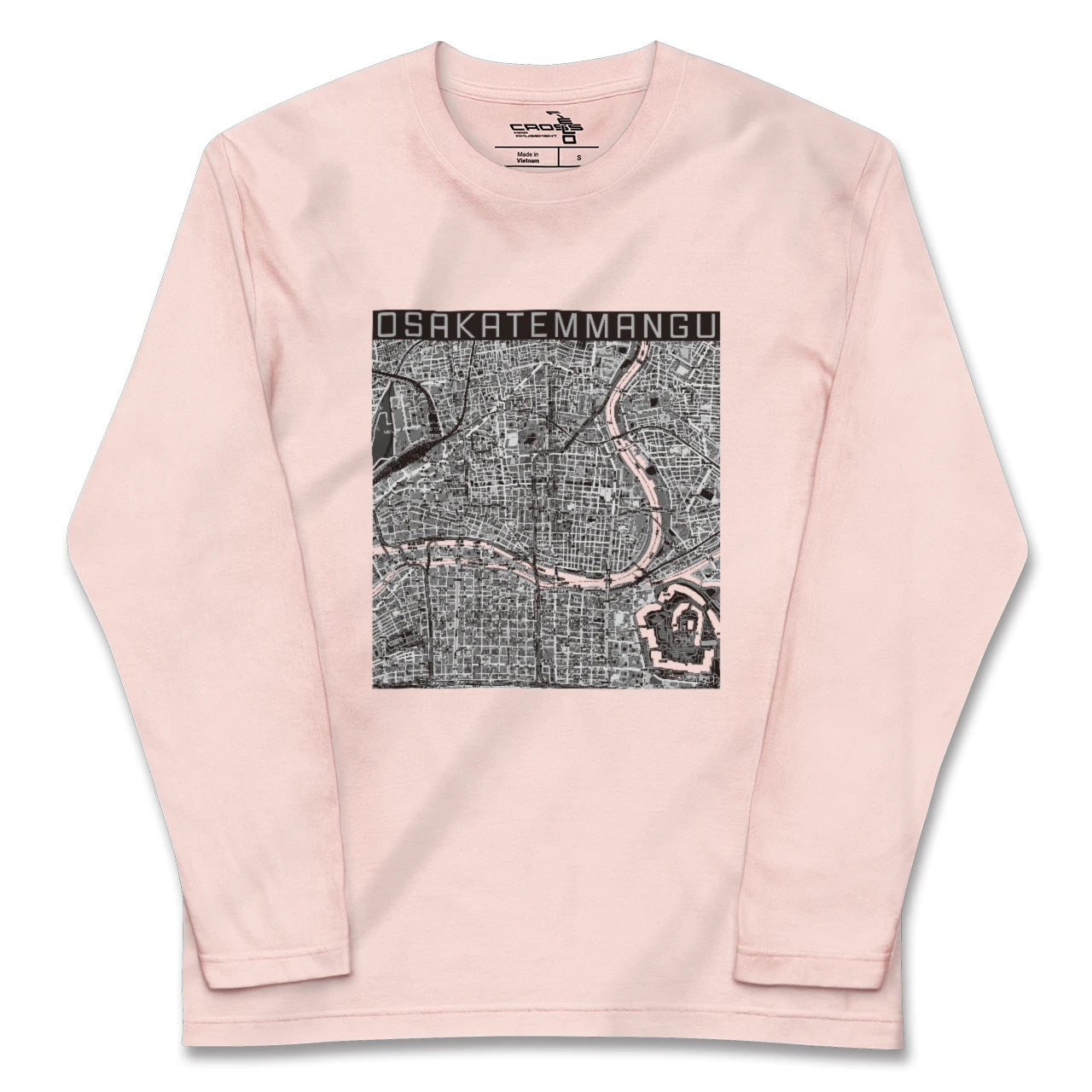 【大阪天満宮（大阪府）】地図柄ロングスリーブTシャツ