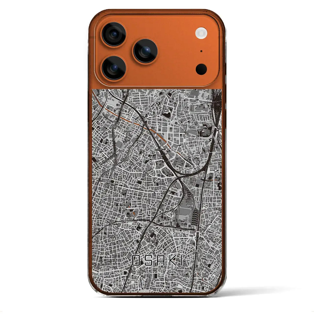 【大崎（東京都）】地図柄iPhoneケース（クリアタイプ）