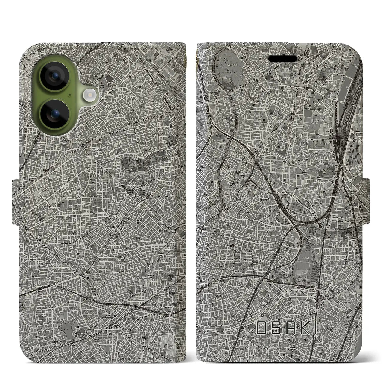 【大崎（東京都）】地図柄iPhoneケース（手帳タイプ）