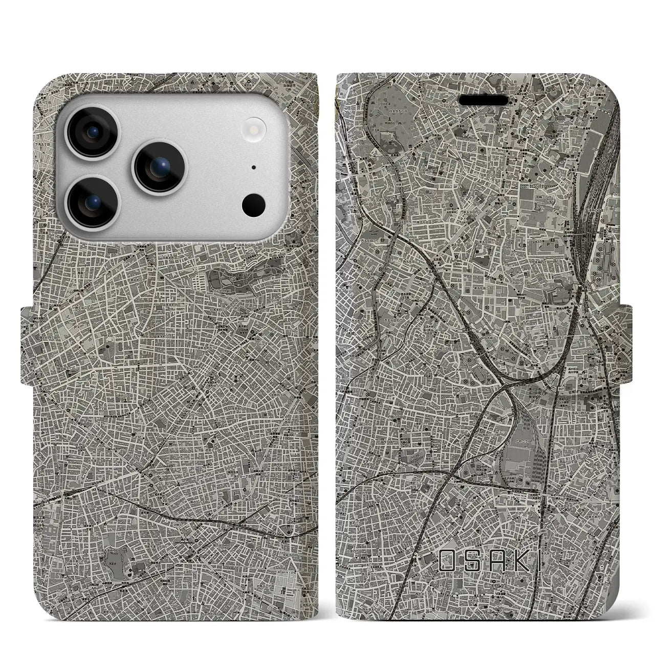 【大崎（東京都）】地図柄iPhoneケース（手帳タイプ）