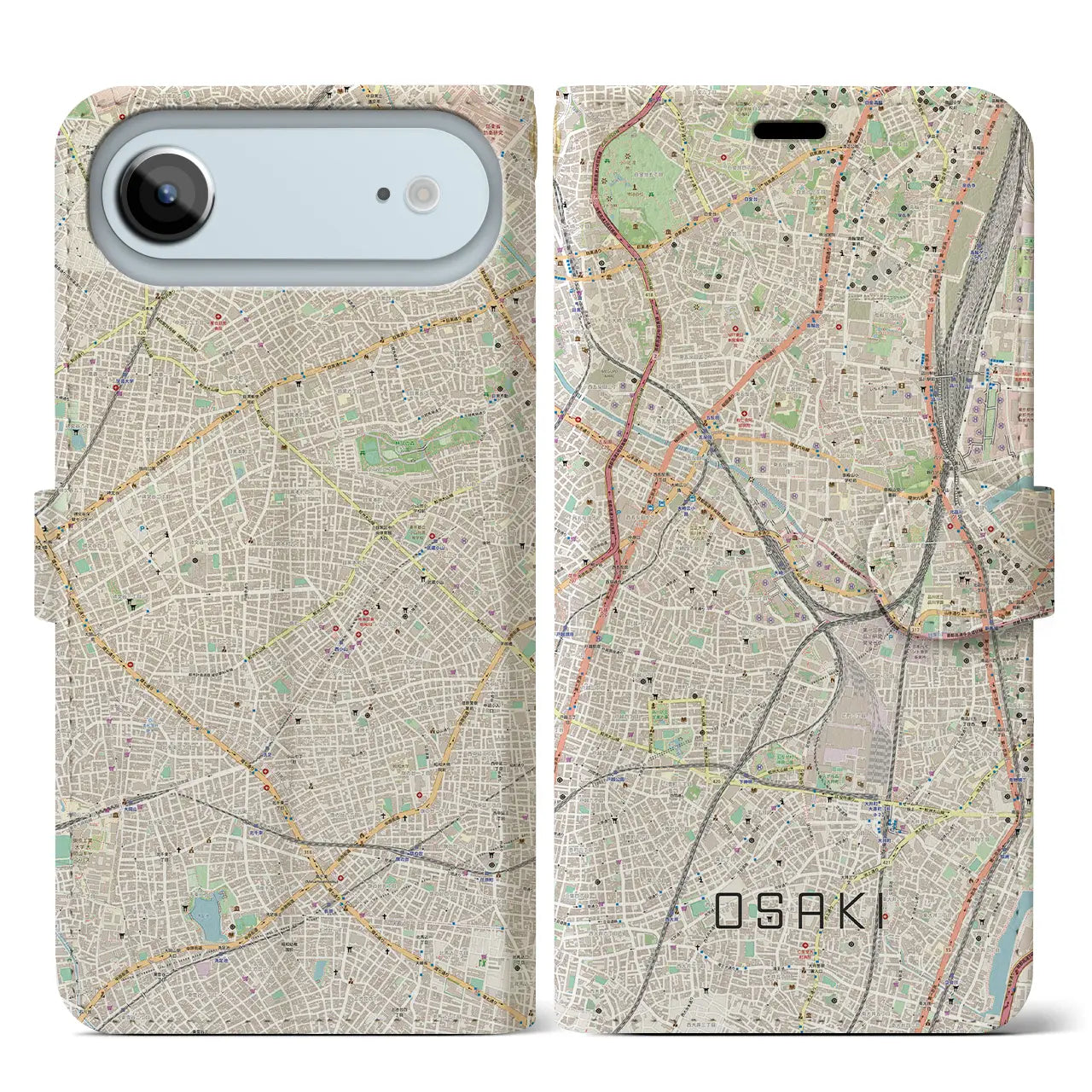 【大崎（東京都）】地図柄iPhoneケース（手帳タイプ）