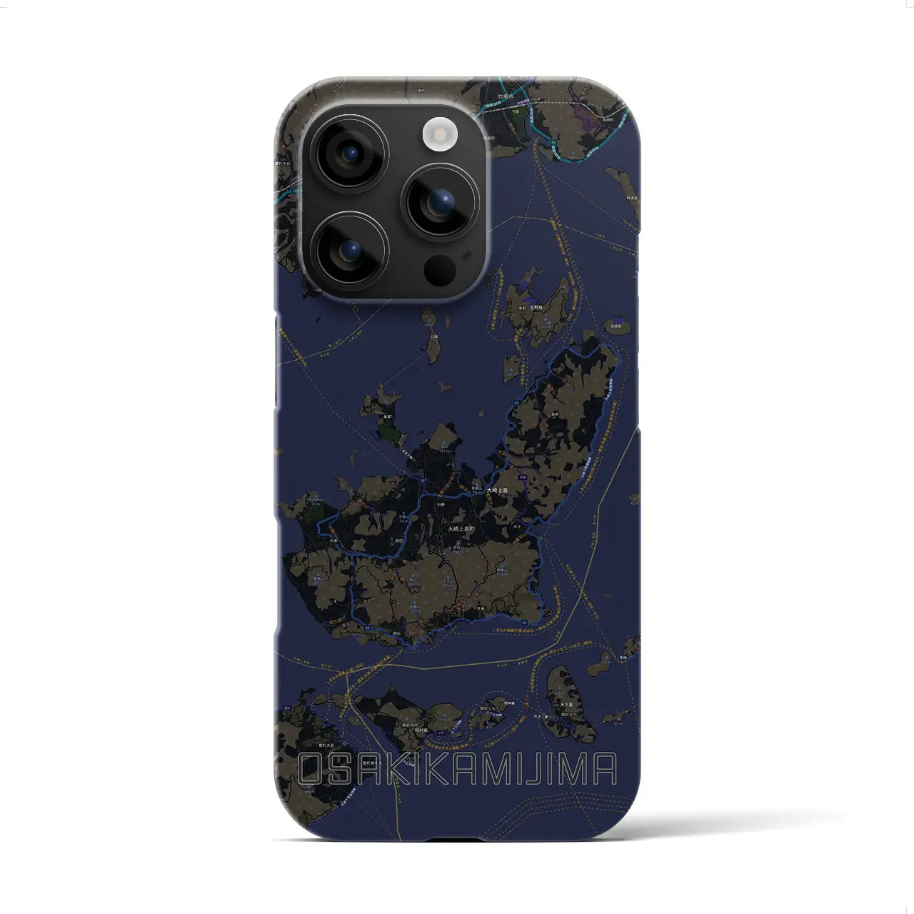 【大崎上島（広島県）】地図柄iPhoneケース（バックカバータイプ）