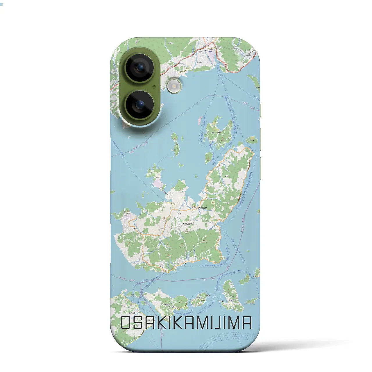 【大崎上島（広島県）】地図柄iPhoneケース（バックカバータイプ）