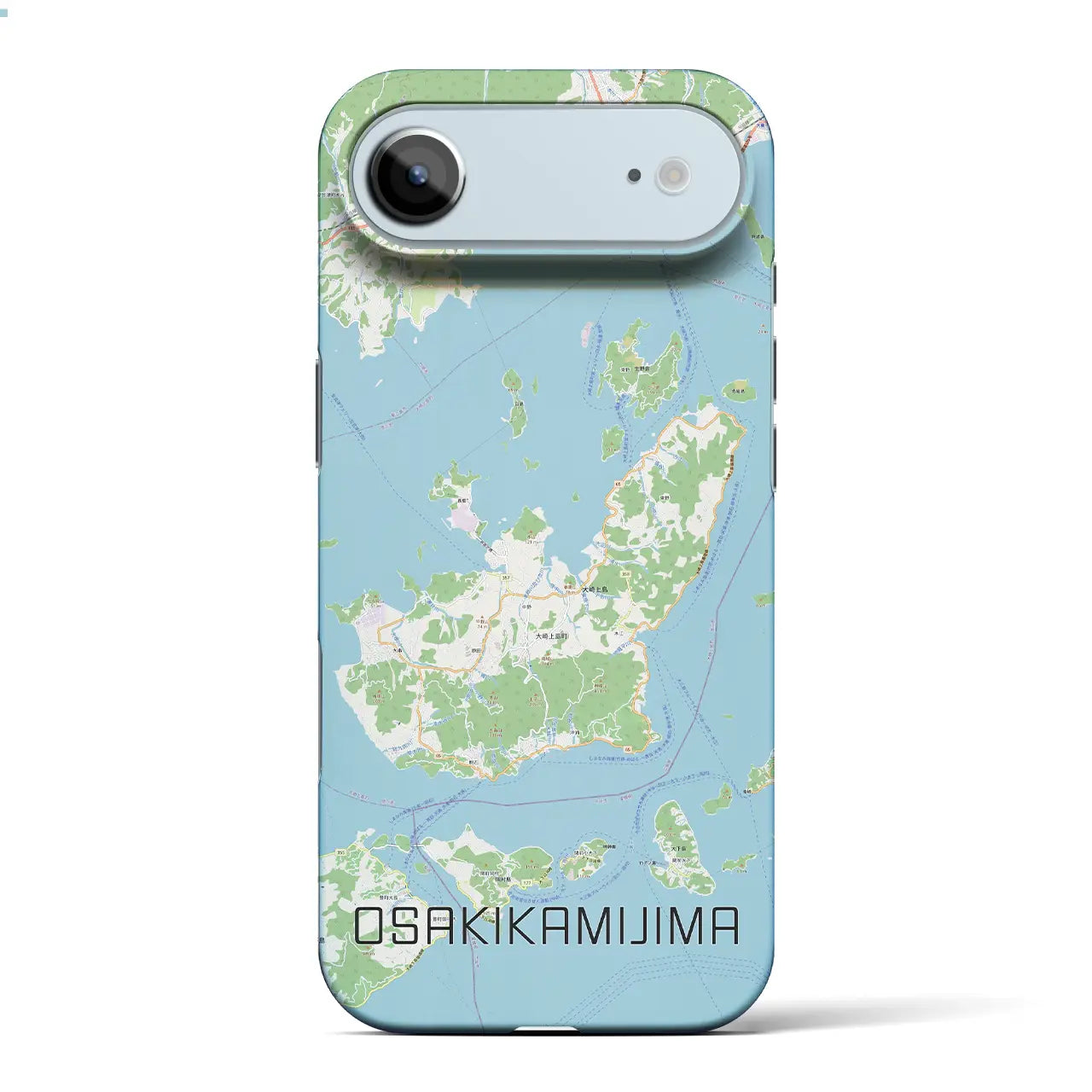 【大崎上島（広島県）】地図柄iPhoneケース（バックカバータイプ）