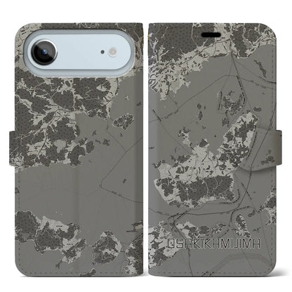 【大崎上島（広島県）】地図柄iPhoneケース（手帳タイプ）