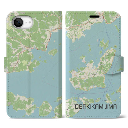 【大崎上島（広島県）】地図柄iPhoneケース（手帳タイプ）