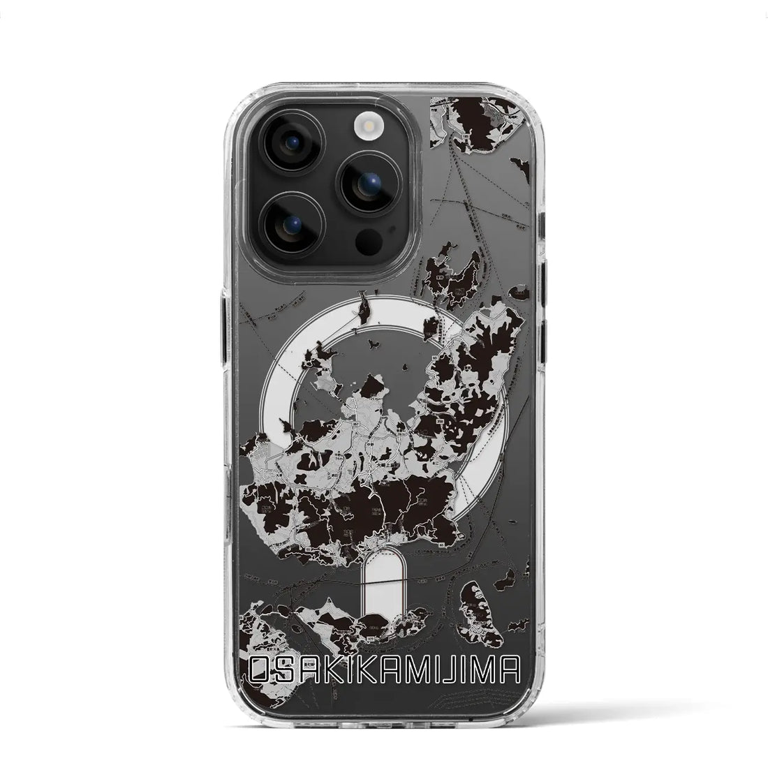 【大崎上島(広島県)】地図柄iPhoneケース(MagSafeタイプ)