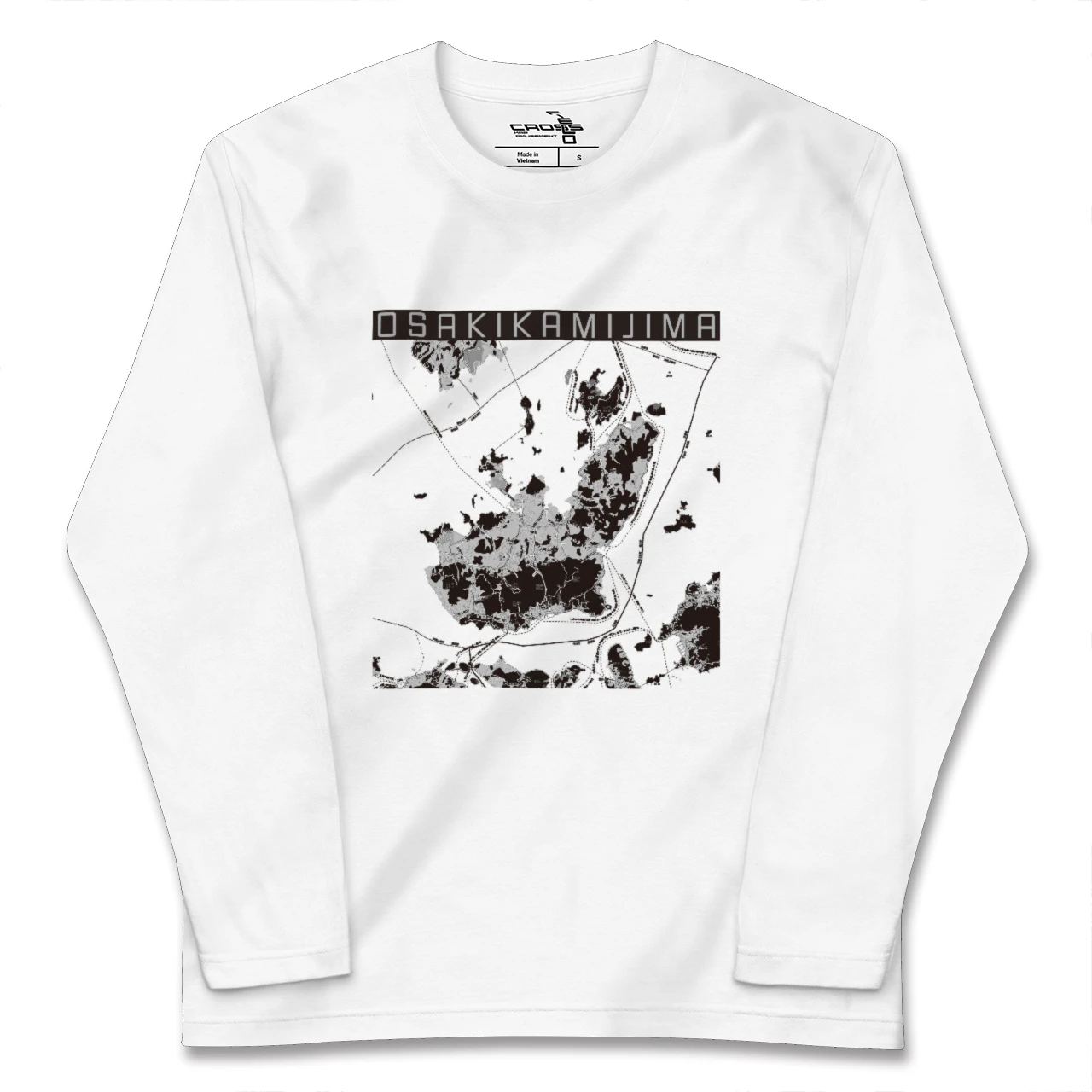 【大崎上島（広島県）】地図柄ロングスリーブTシャツ