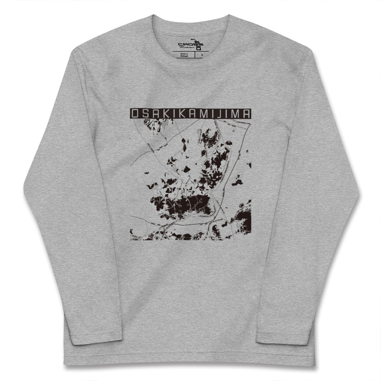 【大崎上島（広島県）】地図柄ロングスリーブTシャツ