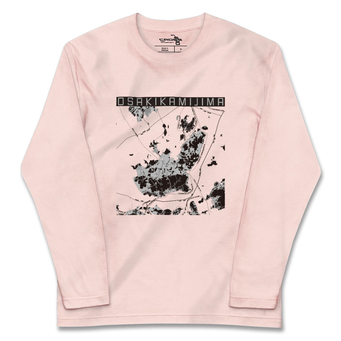 【大崎上島（広島県）】地図柄ロングスリーブTシャツ