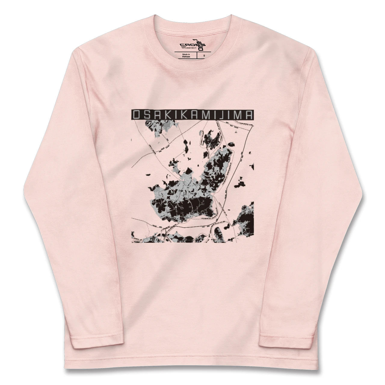 【大崎上島（広島県）】地図柄ロングスリーブTシャツ