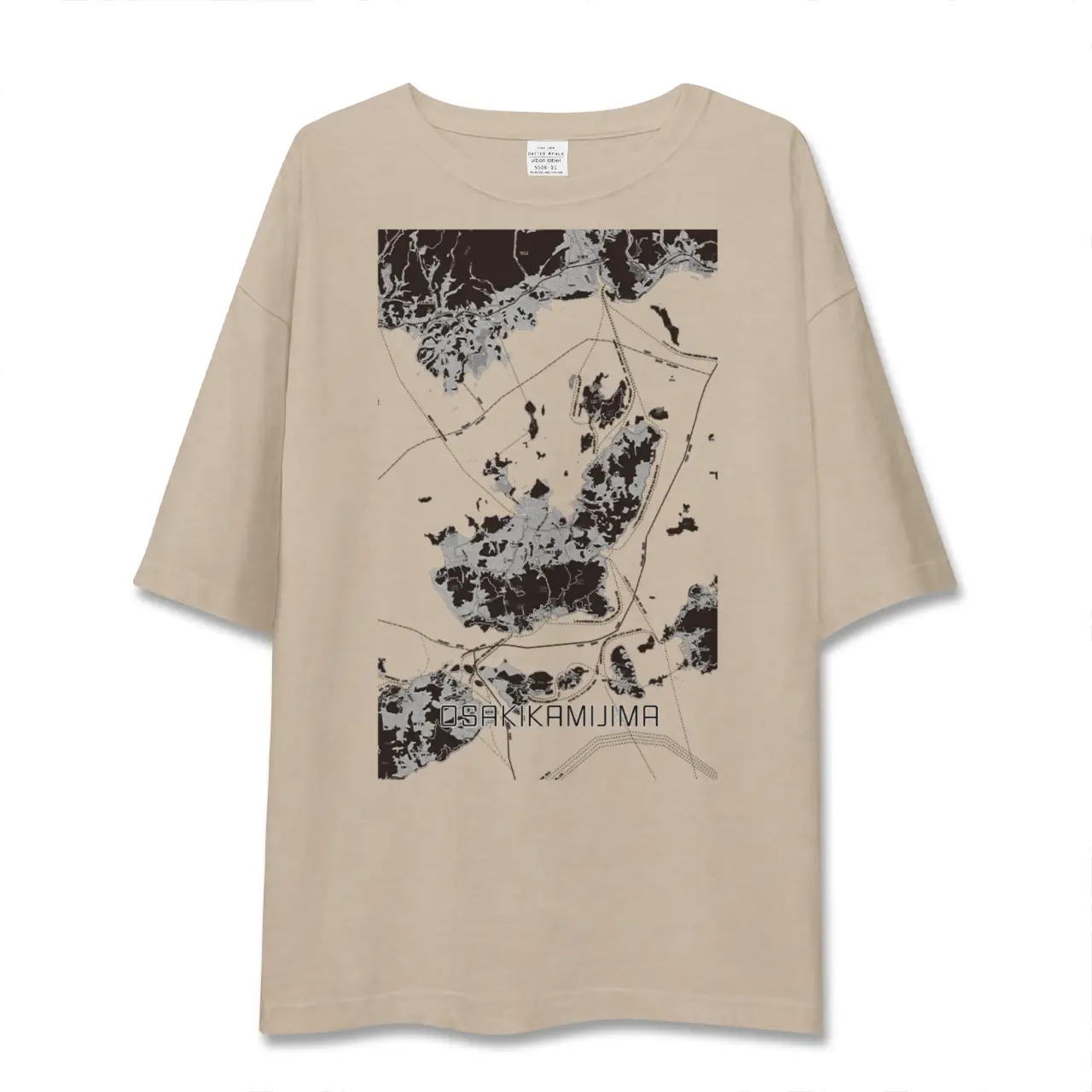 【大崎上島（広島県）】地図柄ビッグシルエットTシャツ