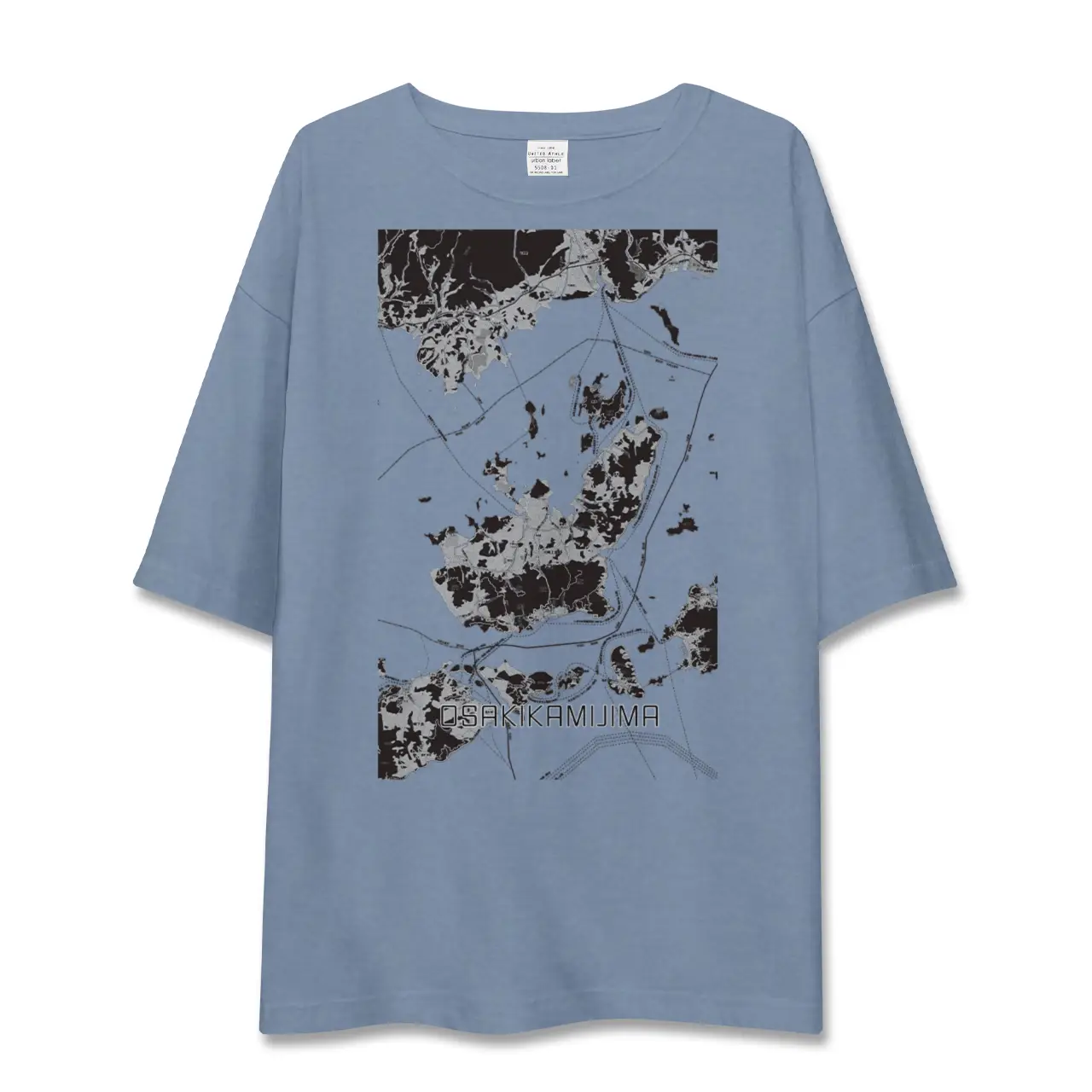 【大崎上島（広島県）】地図柄ビッグシルエットTシャツ