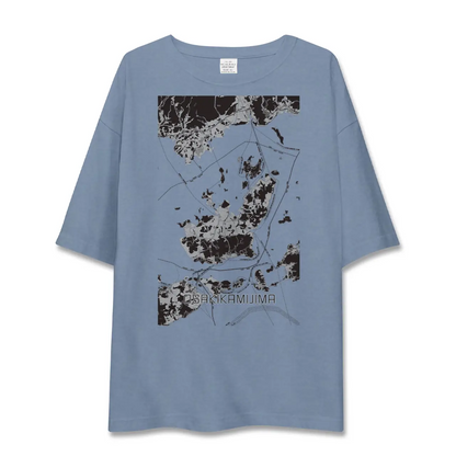 【大崎上島（広島県）】地図柄ビッグシルエットTシャツ