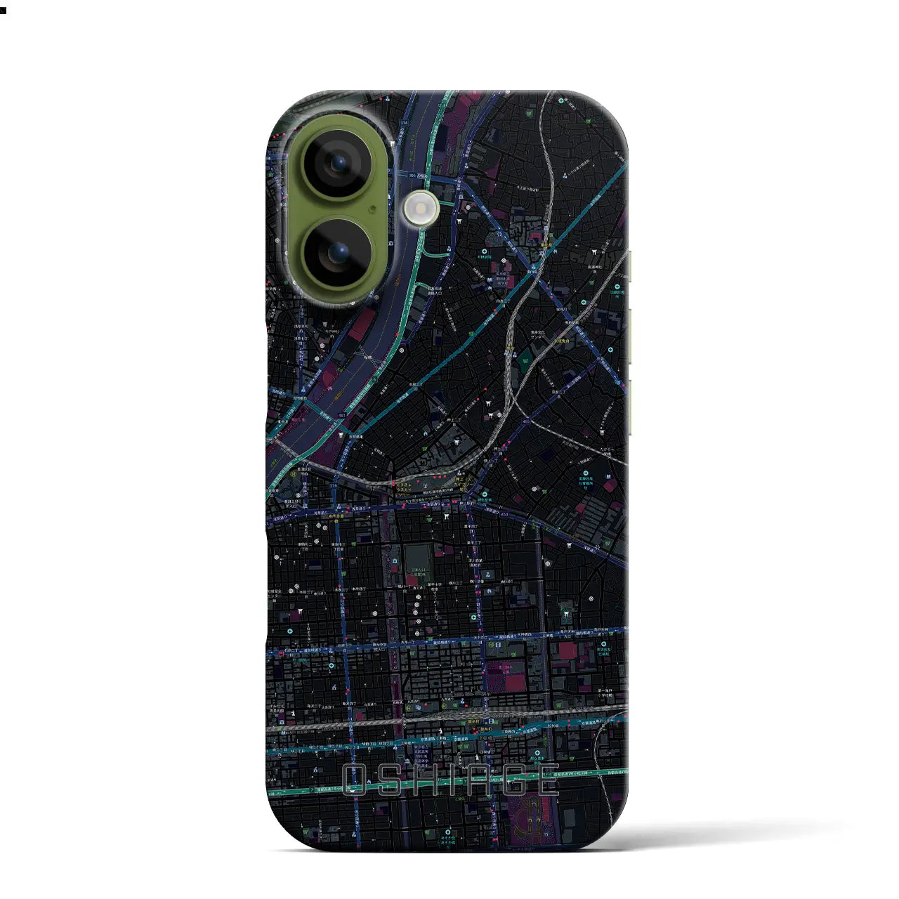 【押上（東京都）】地図柄iPhoneケース（バックカバータイプ）