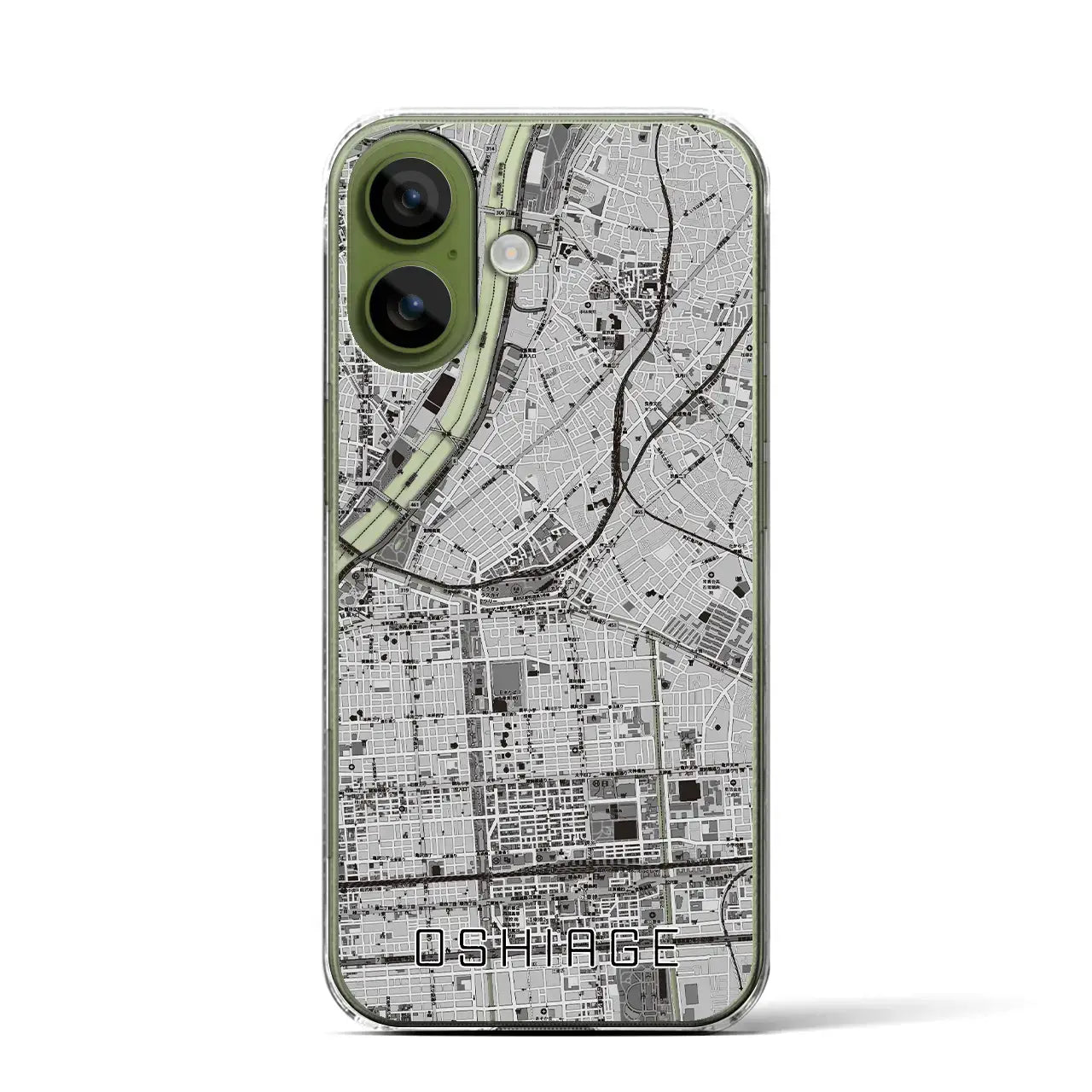 【押上（東京都）】地図柄iPhoneケース（クリアタイプ）