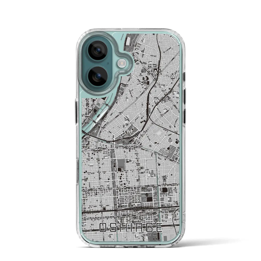 【押上（東京都）】地図柄iPhoneケース（MagSafeタイプ）モノトーン・iPhone 16 Pro 用