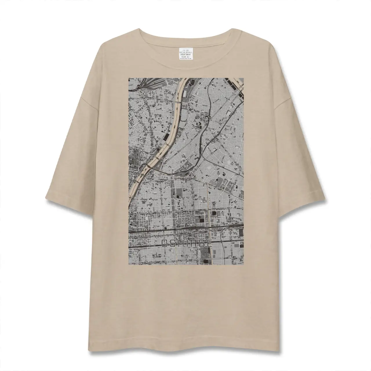 【押上（東京都）】地図柄ビッグシルエットTシャツ