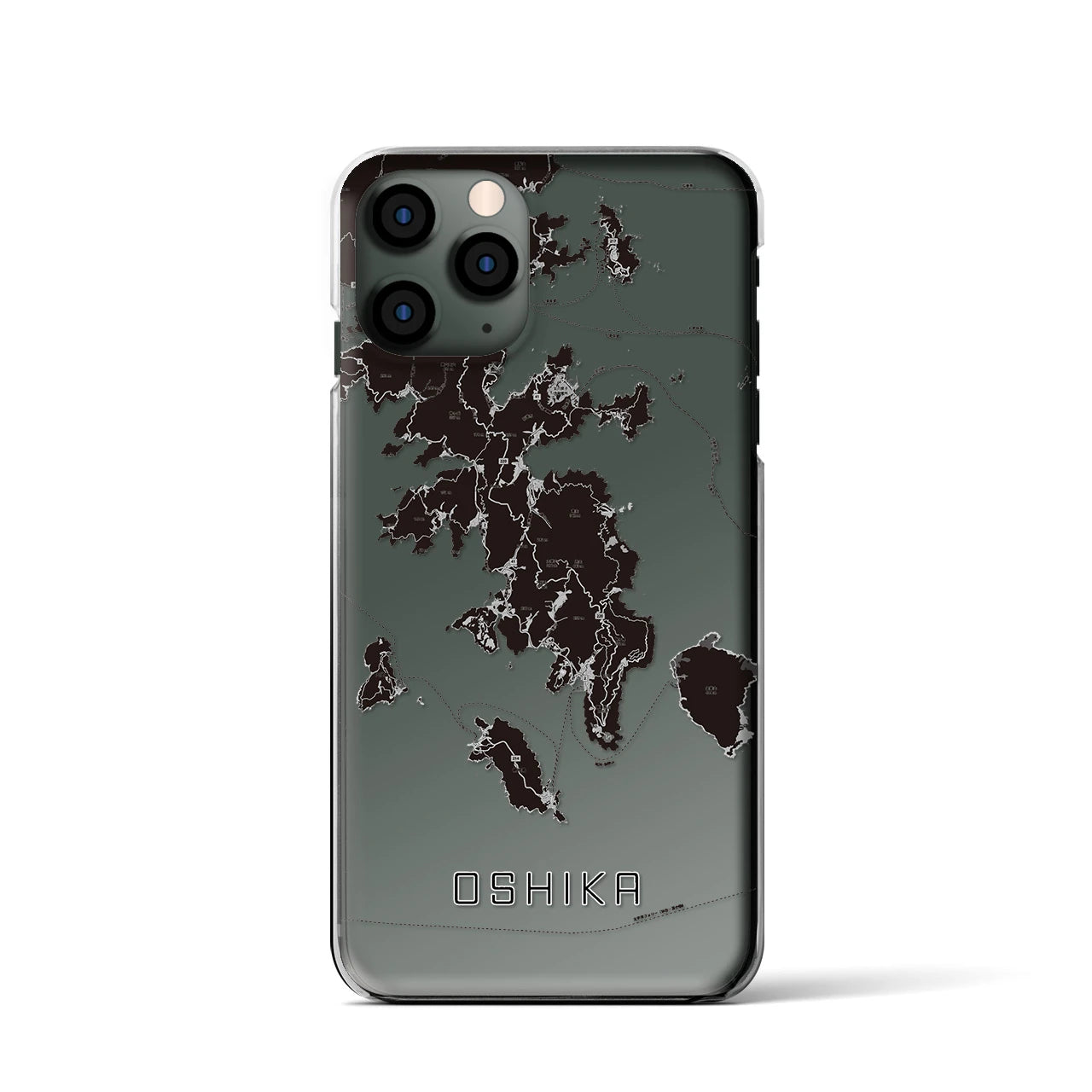 【牡鹿（宮城県）】地図柄iPhoneケース（クリアタイプ）