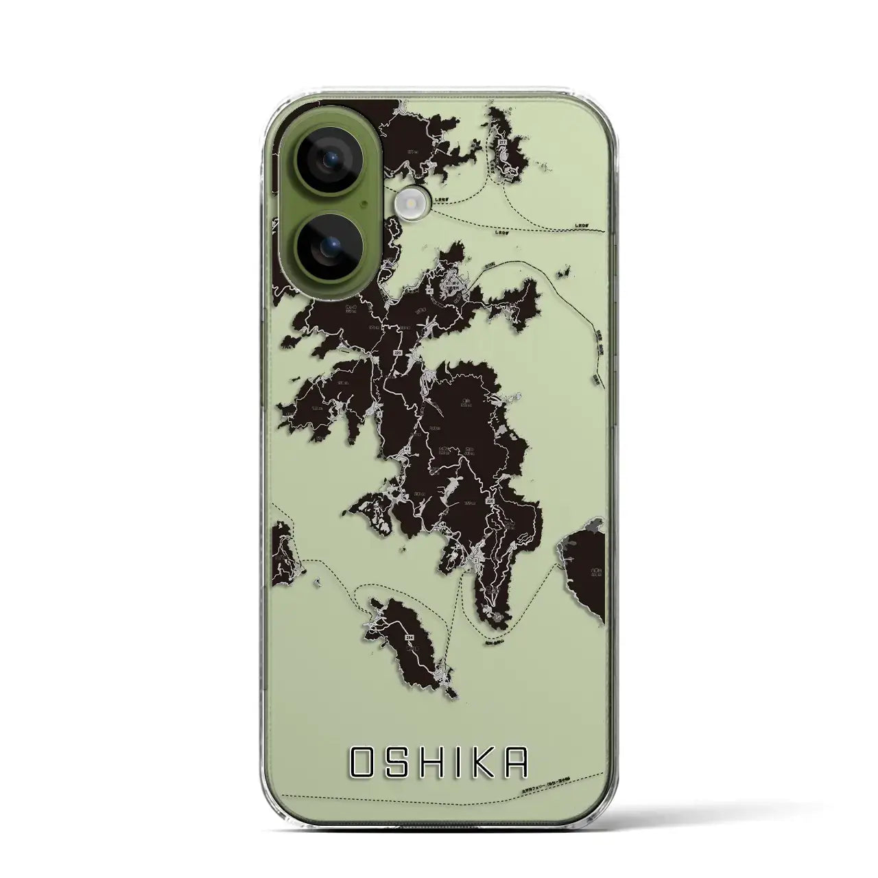 【牡鹿（宮城県）】地図柄iPhoneケース（クリアタイプ）