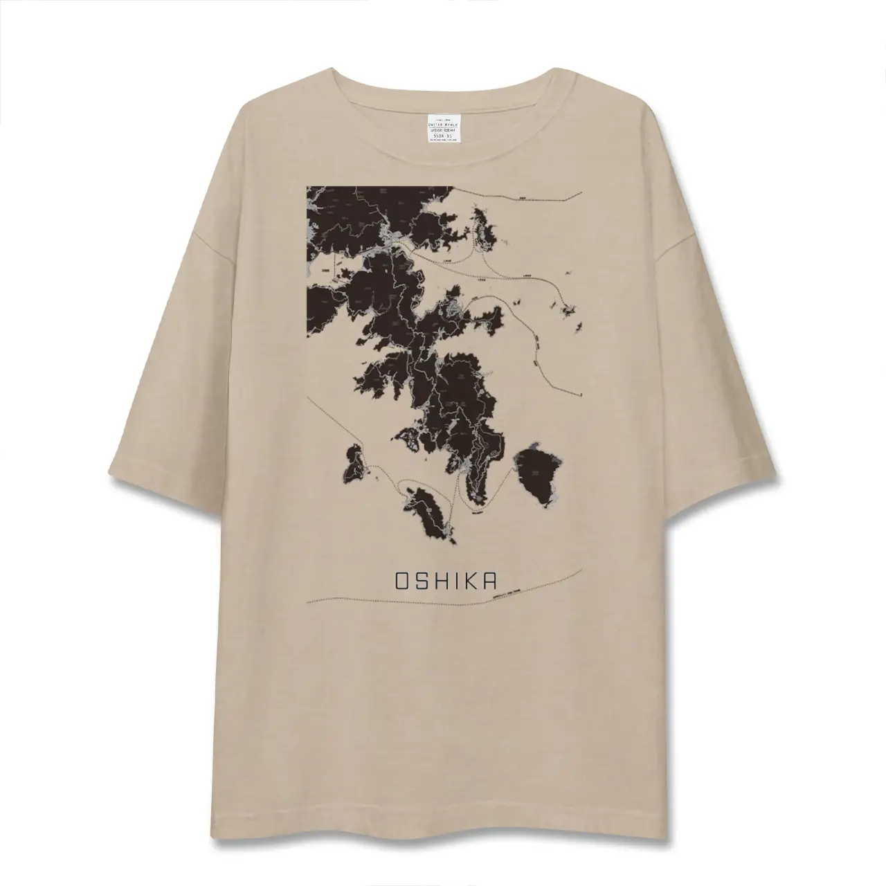 【牡鹿（宮城県）】地図柄ビッグシルエットTシャツ