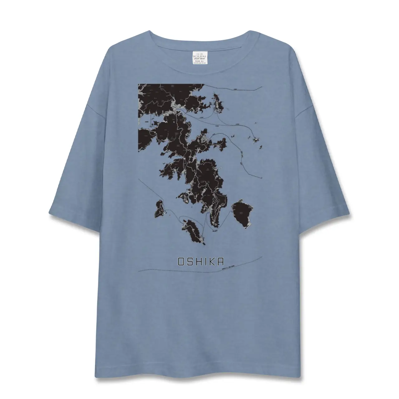 【牡鹿（宮城県）】地図柄ビッグシルエットTシャツ