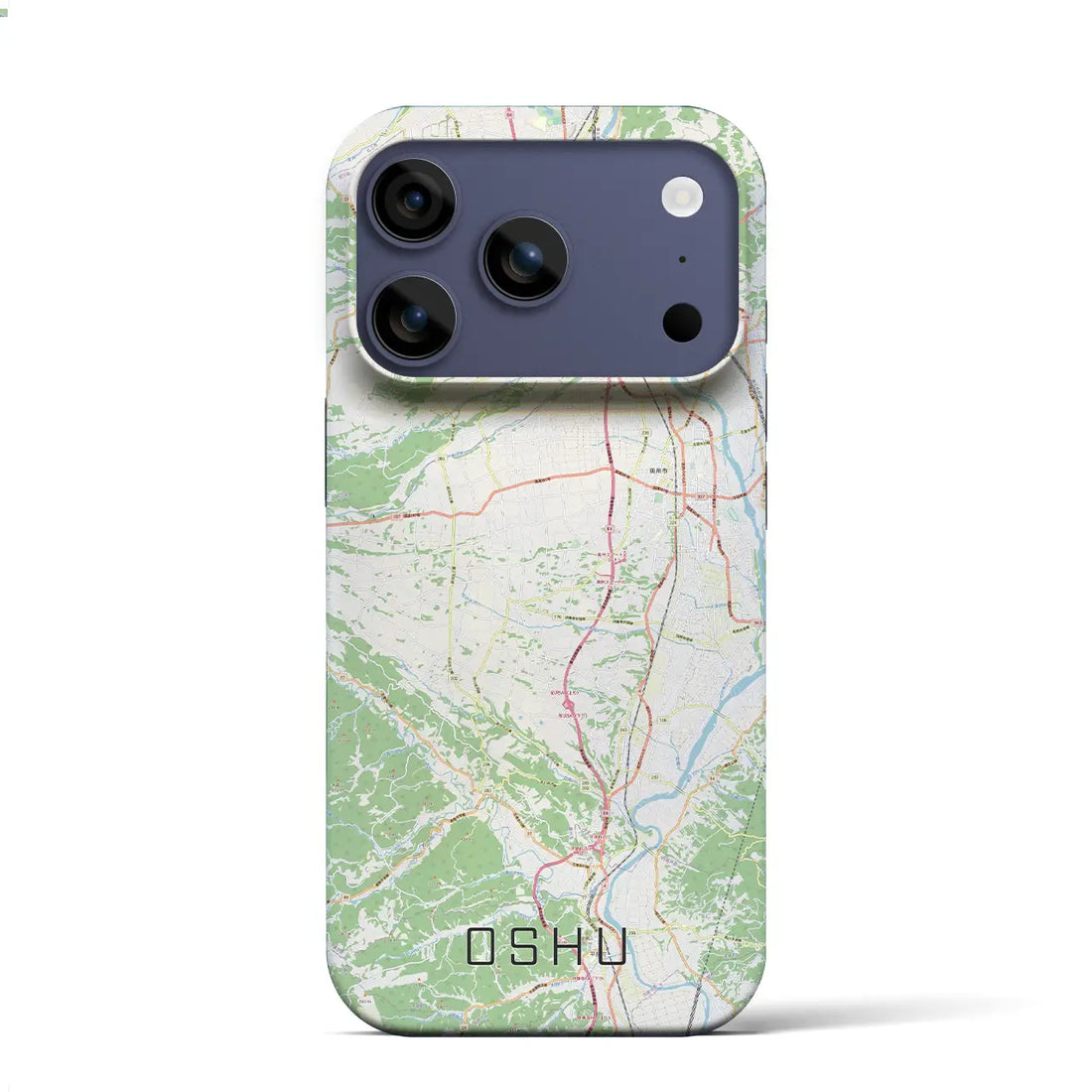 【奥州（岩手県）】地図柄iPhoneケース（バックカバータイプ）ナチュラル・iPhone 17 Pro Max 用