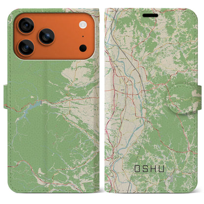 【奥州（岩手県）】地図柄iPhoneケース（手帳タイプ）