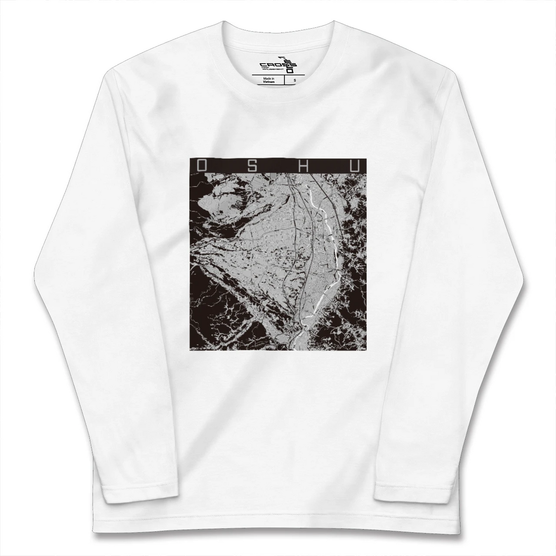 【奥州(岩手県)】地図柄ロングスリーブTシャツ