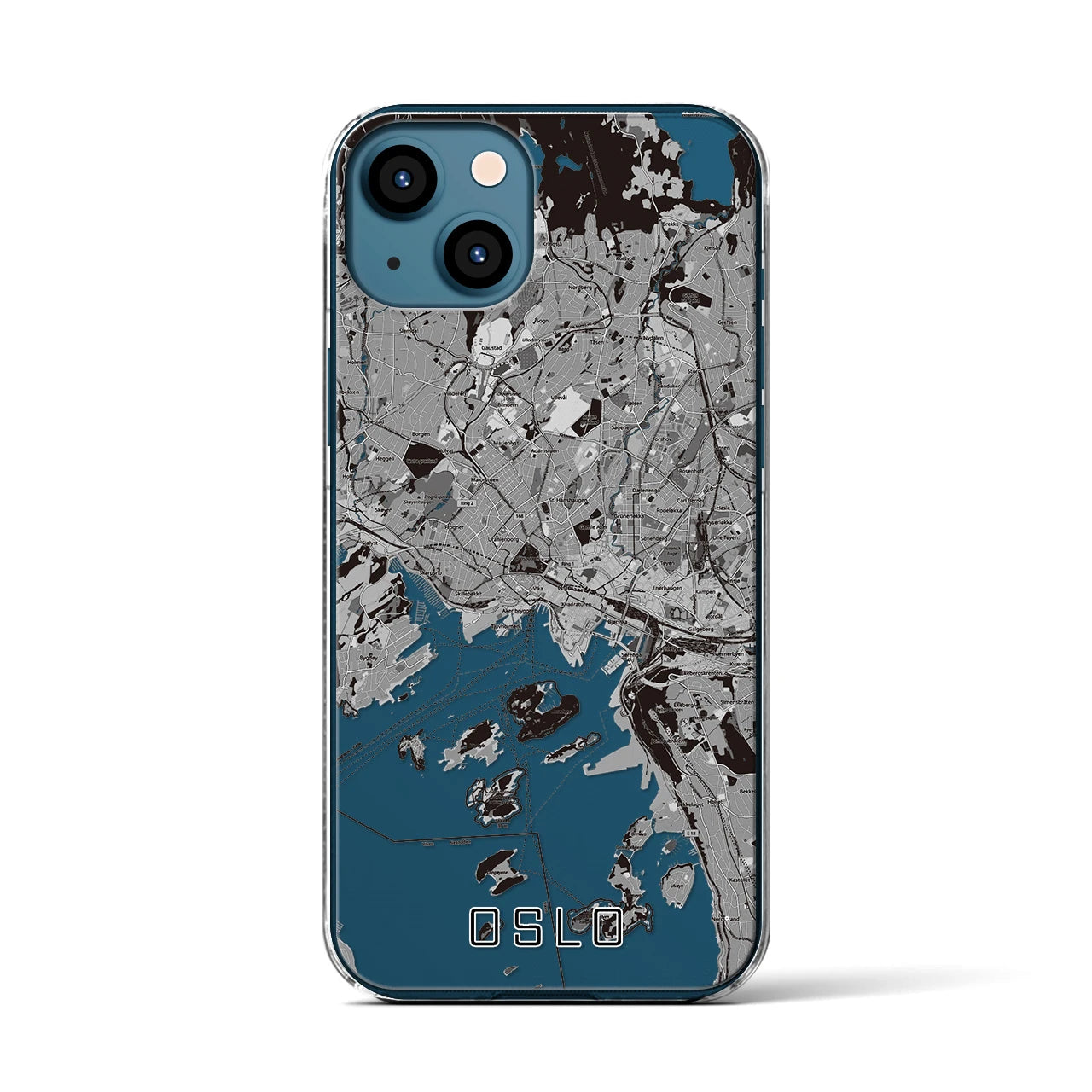 【オスロ（ノルウェー）】地図柄iPhoneケース（クリアタイプ）