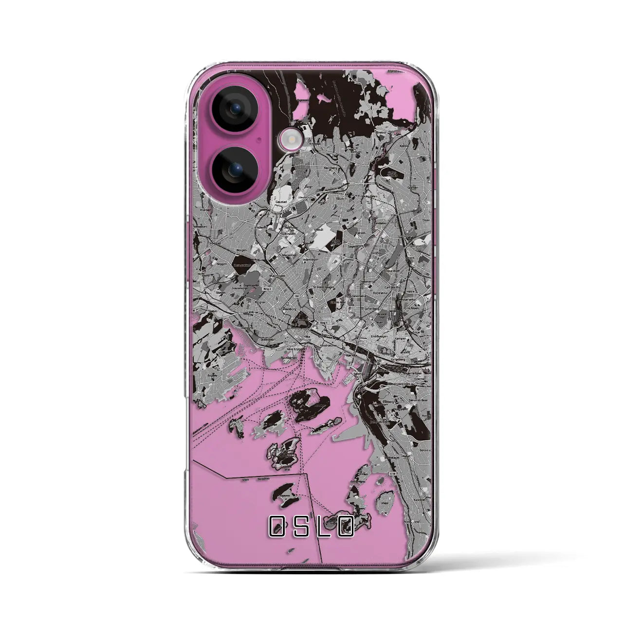 【オスロ（ノルウェー）】地図柄iPhoneケース（クリアタイプ）