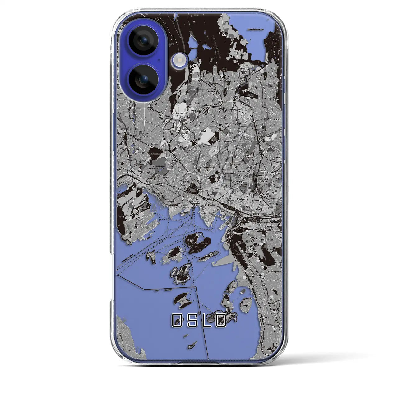 【オスロ（ノルウェー）】地図柄iPhoneケース（クリアタイプ）